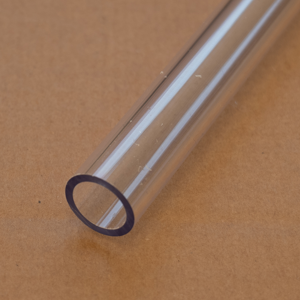 20mm x 2mm Clear Polycarbonate Tube (extruded)